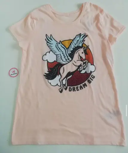 Blusa rosa unicornio con alas dream big