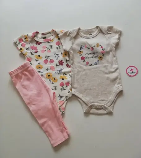 Set x3 bodies rosas 