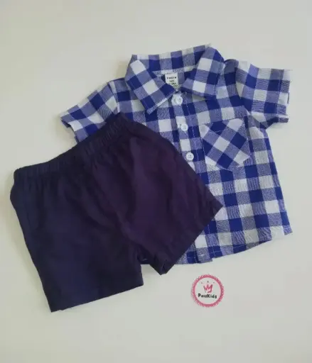 Set x2 Camisa cuadros y short