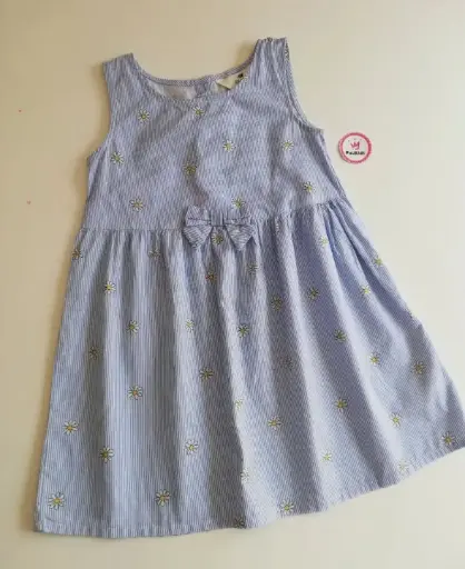 Vestido casual celeste florcitas
