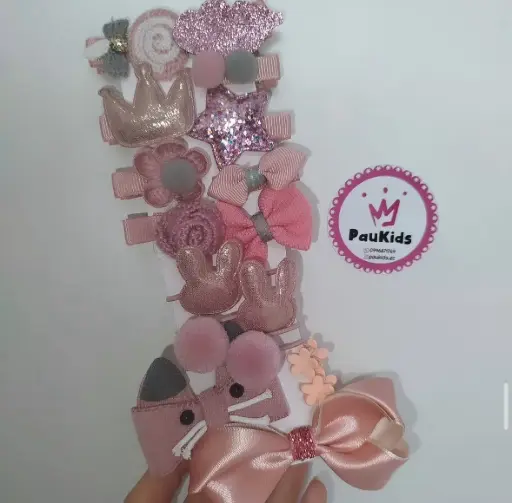 Set x18 lazos rosa