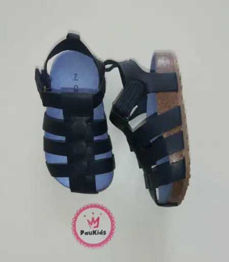 Zapatillas azul tiras 