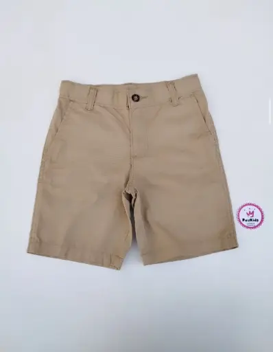 Pantaloneta caqui con botón