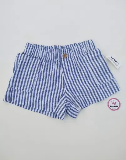 Short de tela rayas elástico