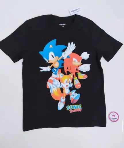 Camiseta negra Sonic
