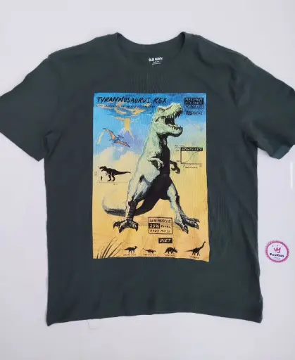 Camiseta verde oscuro T-rex