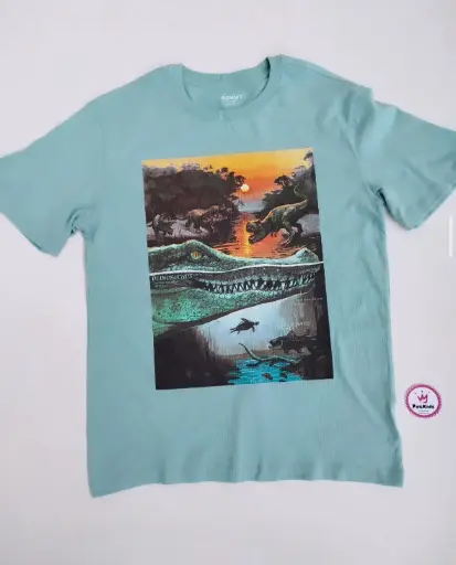 Camiseta celeste deinosuchus