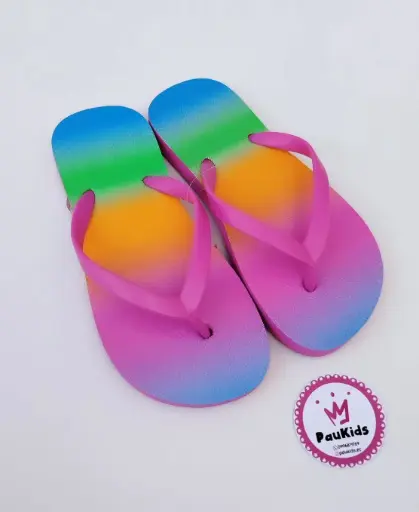 Zapatillas playeras arcoiris degradé