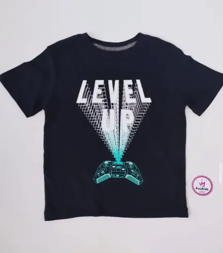 Camiseta negra level up