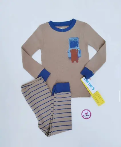 Set x2 pijama caqui oso máquina 