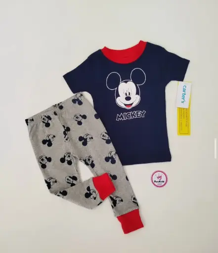 Set x2 pijama azul/gris Mickey