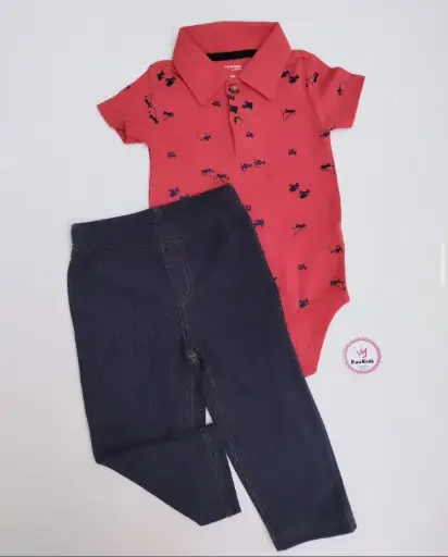 Set x2 bodie roja y pantalón